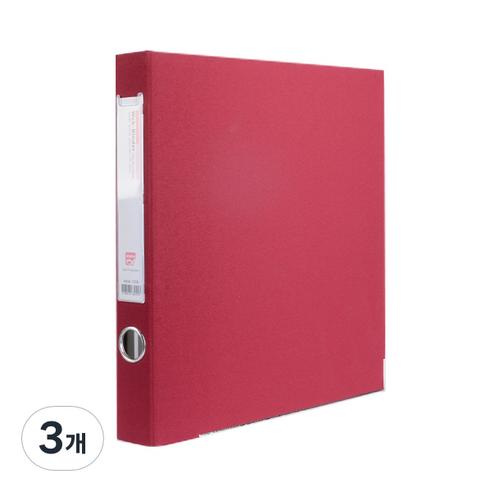 알파 웹D링 바인더 A4 3공 3cm AB948-7, 적색, 3개
