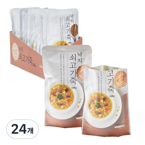 원더푸드 반려동물용 죽 120g, 전복 + 닭 혼합맛, 60개