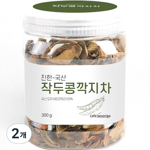 우리가스토리 국산 작두콩깍지차, 300g, 2개