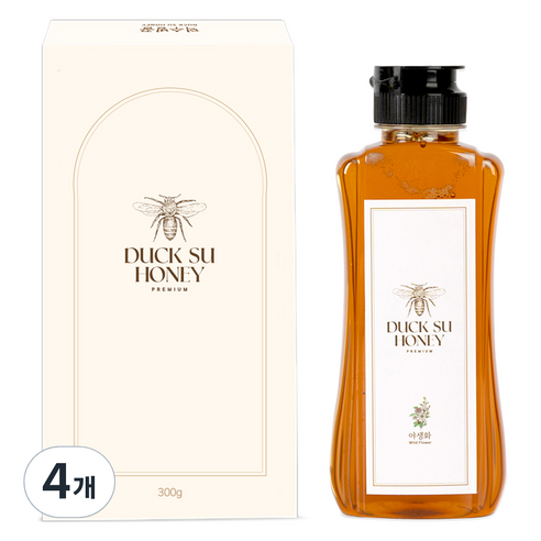 덕수벌꿀 사양 벌꿀, 300g, 4개