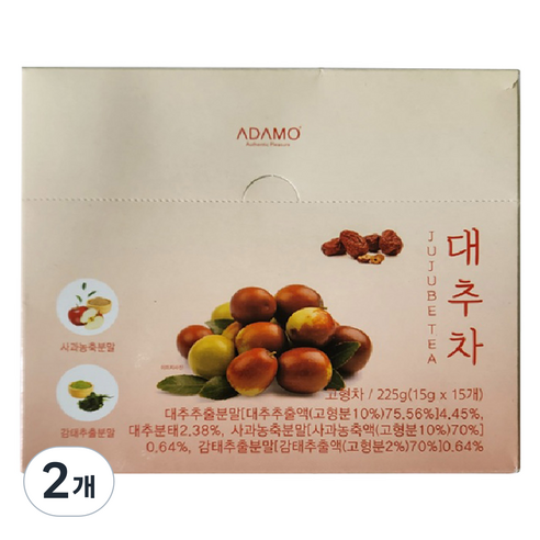 아다모 대추차, 15g, 2개, 15개입