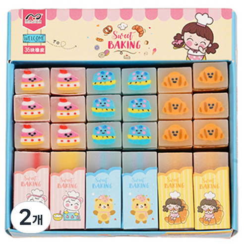 마켓감성 시리즈 문구 지우개 36p, 디저트, 2개