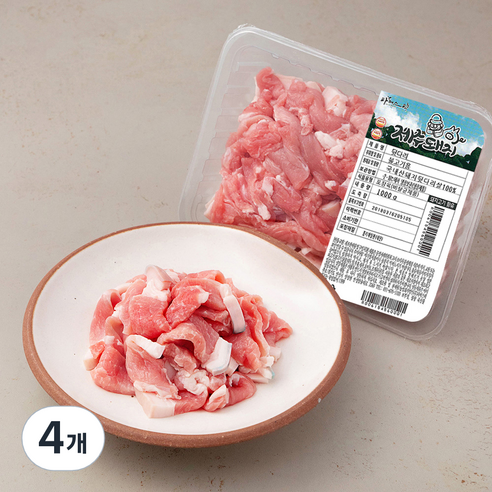 파머스팩 제주 돼지 미박뒷다리 불고기용 (냉장), 1kg, 4개