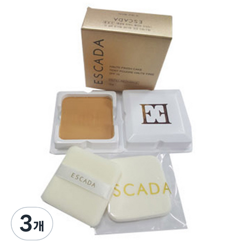 에스까다 오뜨 피니쉬 트윈 케이크 SPF 15 리필 13g, 31호 태닝 베이지, 3개