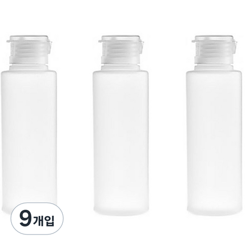 더자카 베이직 똑딱 공병 100ml, 9개, 반투명