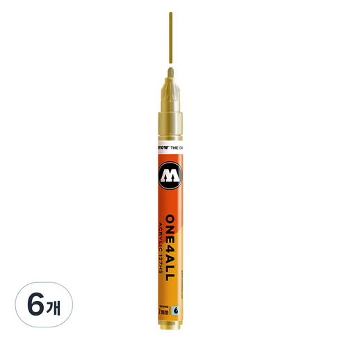모로토우 원포올 아크릴 마카 2mm 127HS 228 metallic gold, 6개