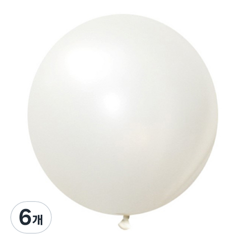 제이벌룬 셈퍼텍스 90cm 대형풍선, 펄 화이트, 6개