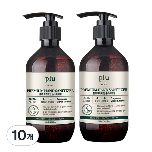 플루 프리미엄 손소독제겔, 300ml, 10개