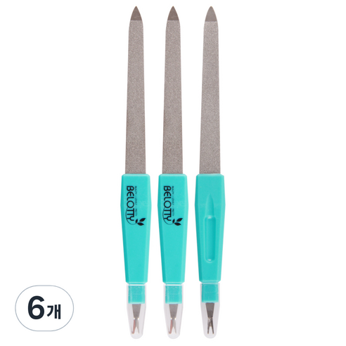 벨로티 사파이어 네일파일 큐티클제거기, 그린색, 6개