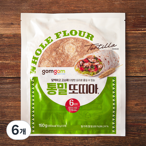 곰곰 통밀또띠아 6인치, 150g, 6개