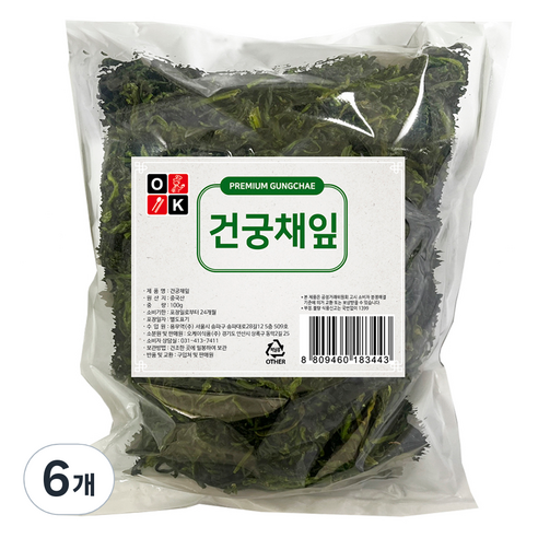 오케이 건궁채잎, 100g, 6개
