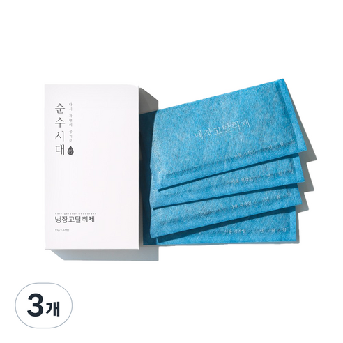 순수시대 냉장고 탈취제 본품 4p, 44g, 3개