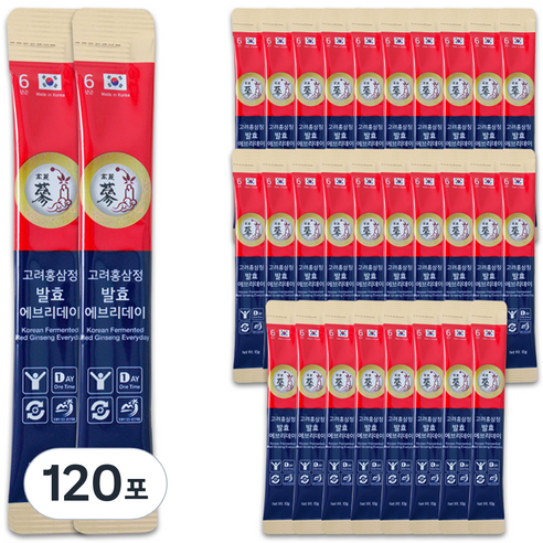 풍년보감 고려홍삼정 6년근 발효 에브리데이 홍삼스틱, 10g, 120포