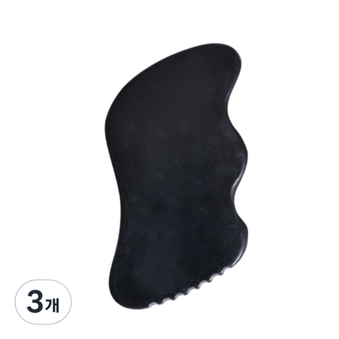 주앙오브제 샤크 괄사 마사지, 블랙, 3개