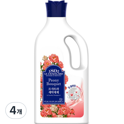 르샤트라1802 세탁세제 피오니부케, 4개, 2L