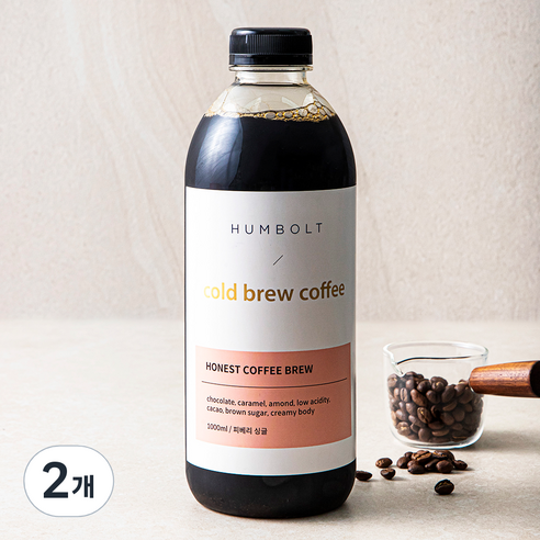 훔볼트 어니스트 피베리 싱글 콜드브루 커피, 1L, 2개