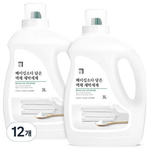 살림백서 베이킹소다 담은 액체 세탁세제, 3L, 4개