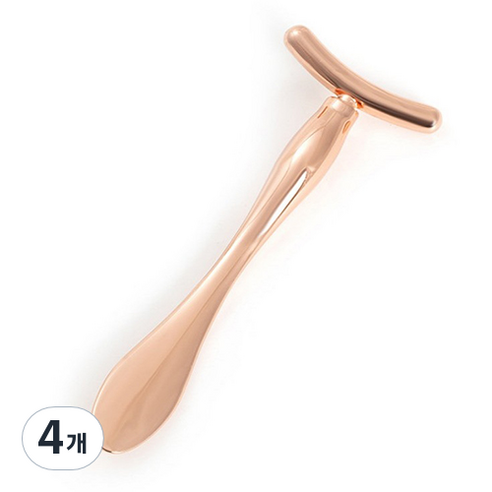 T라인 페이스 스푼 3.5 x 9.5 cm, 로즈골드, 4개