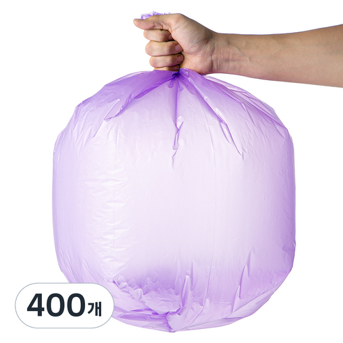 코멧 배접 쓰레기 비닐봉투 퍼플, 400개, 50L