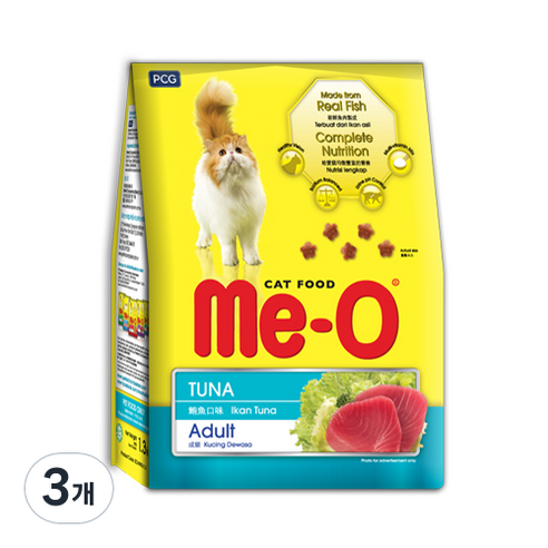 MeO 고양이 사료, 곡물, 1.2kg, 3개
