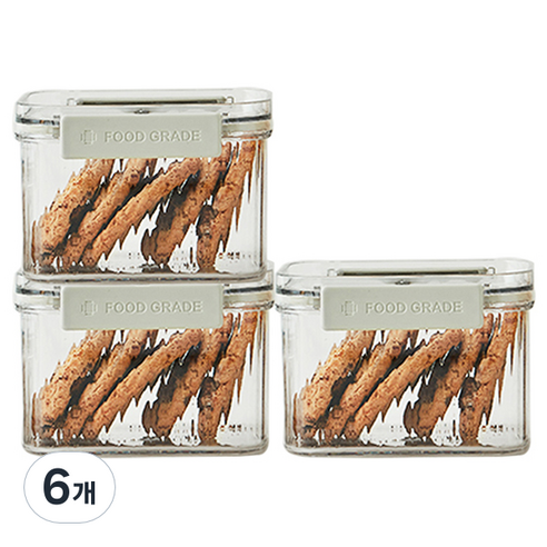 한샘 냉장고 정리 밀폐용기 700ml, 6개, 단품