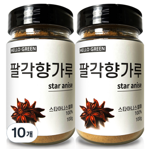 헬로우그린 팔각향 가루 통, 10개, 100g
