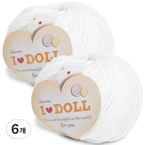 니뜨 아이돌 실 45g, 49 화이트, 6개