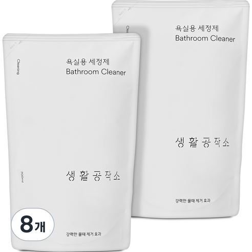 생활공작소 욕실용 세정제 리필, 700ml, 8개
