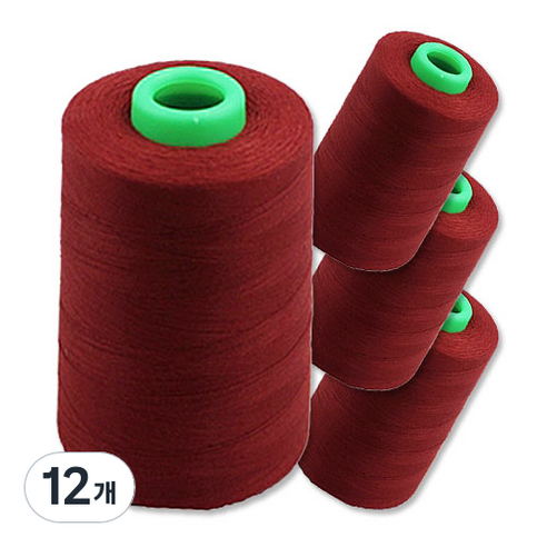 패션포인트 일반재봉사 60S/3, 0448 레드3, 12개