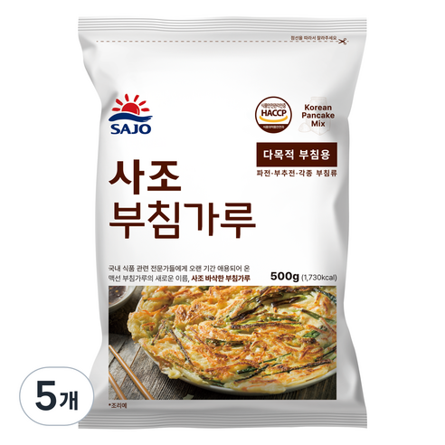사조동아원 바삭한 부침가루, 5개, 500g