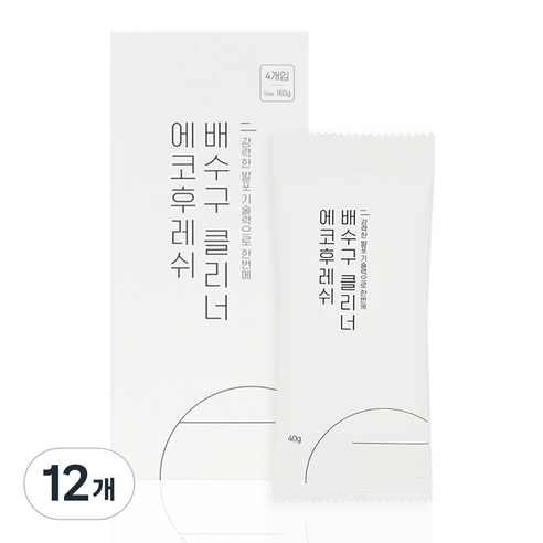 에코후레쉬 배수구클리너, 40g, 12개