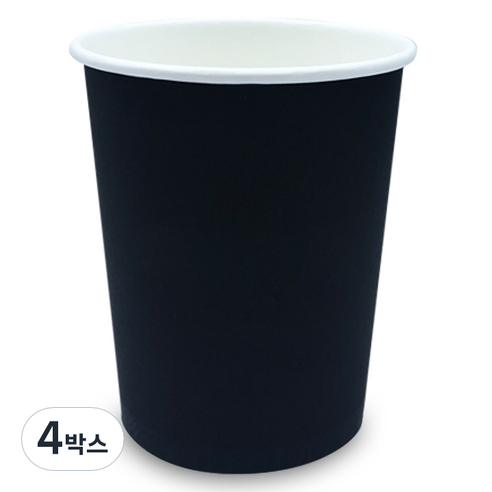 로앤그린 투고팩 로앤블랙 종이컵 300ml, 100개입, 4개