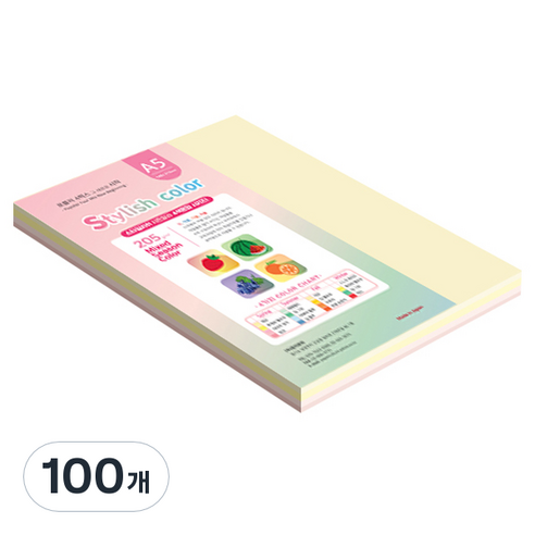 종이문화 SS 스타일리쉬 시즌 두꺼운 혼합색지 205g 03 Fall, A5, 100개
