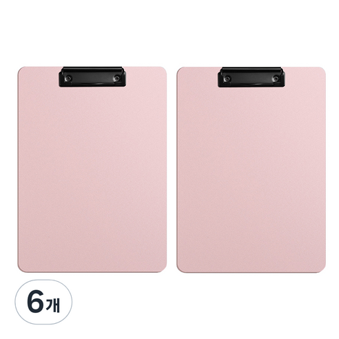 동아피엠에스 세로형 두꺼운 벽걸이 클립보드 A4 31.5 x 22.5 cm, 핑크, 6개