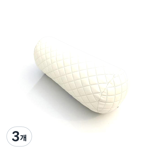 달구름 차량용 목쿠션 퀼팅소재 여성 회원분에게 맞는 사이즈 올아이보리 노커버 단품1개, 3개