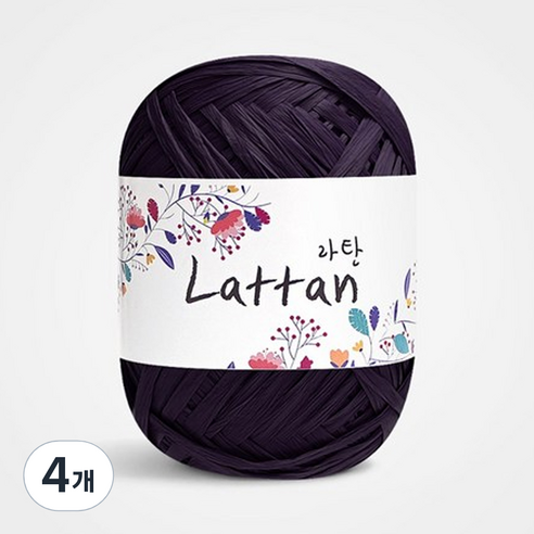 yarna 라탄 라피아 뜨개실 40g, 23번 무광, 4개