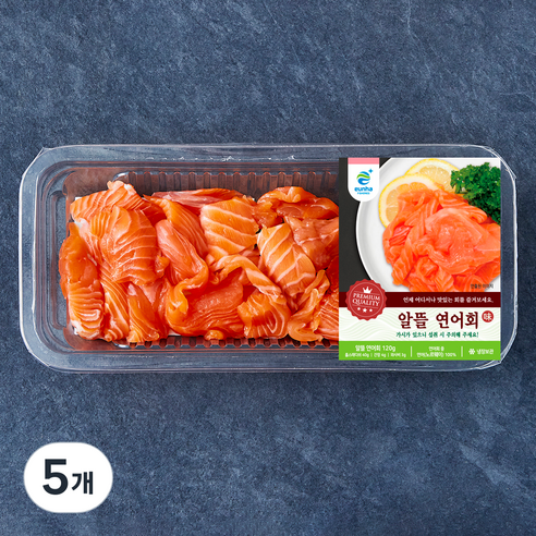 은하수산 알뜰 연어회 (냉장), 5개, 120g