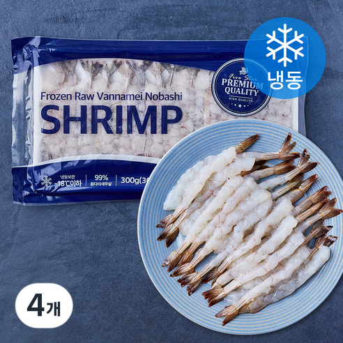 바이킹마켓 노바시 새우살 (냉동), 4개, 300g(30미)