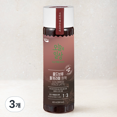 오늘의일상 콜드브루 돌체라떼 원액, 400ml, 3개