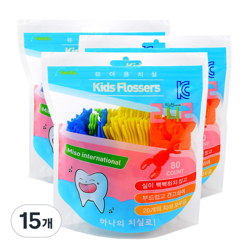 242 유아용 치실 80p, 80개입, 15개
