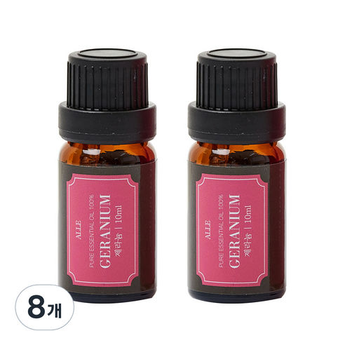 알레 비건 아로마 에센셜 오일 제라늄, 10ml, 8개