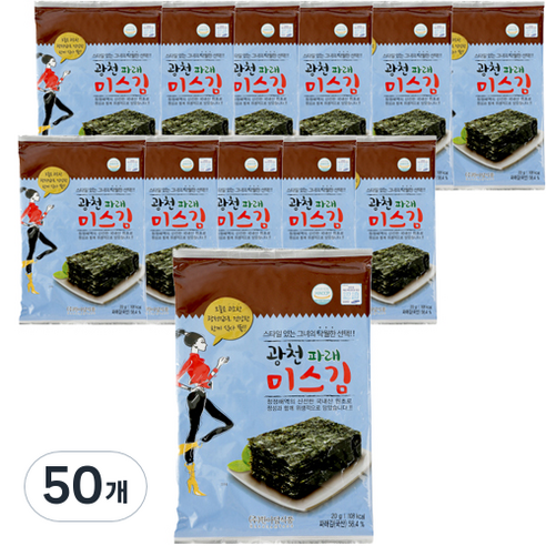 광천 파래 미스김 5p, 50개, 20g