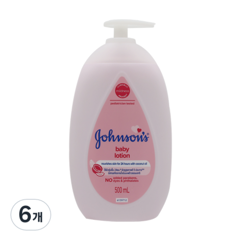 존슨즈 베이비 로션 핑크, 500ml, 6개