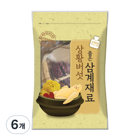 상황버섯 품은 삼계재료, 6개, 100g