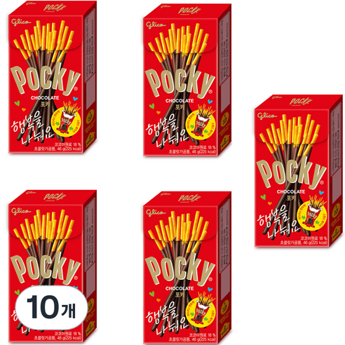 포키 초콜렛 막대과자, 46g, 10개