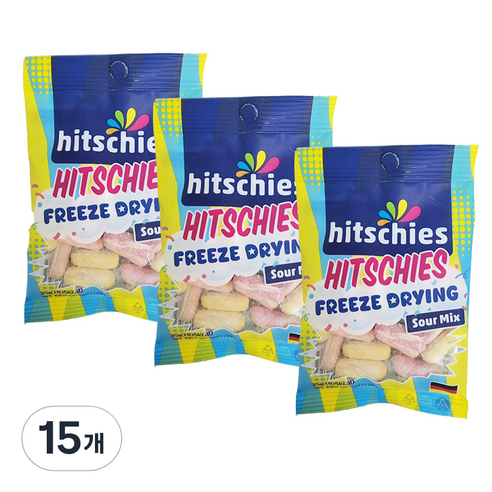 히치스 동결건조 사우어 수수깡젤리, 15개, 25g