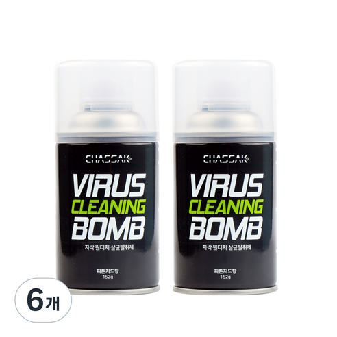 차싹 차량용 원터치 살균제 피톤치드향, 6개
