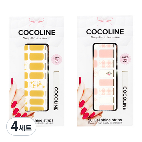 코코라인 붙이는 젤네일 스트립, COCO No 129, COCO No 138, 4세트