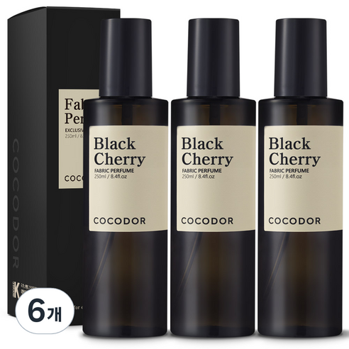 코코도르 룸 앤 패브릭 퍼퓸 섬유탈취제, 250ml, 6개, 블랙체리