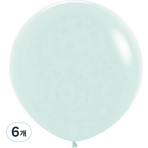 셈퍼텍스 대형풍선 60cm, 파스텔메이트 그린, 6개